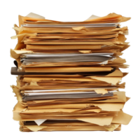 Stacked business papers highlighting the importance of document organization in an office environment, Documents assistance files paper business paper work isolated png