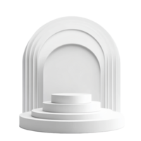 Elegant podium product display design in minimalist style on isolated Transparent background for promotional use, Podium product display isolated on background png
