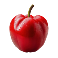 Rose apple displays vibrant red color and smooth texture against a clean background, Rose apple isolated on alpha layer png