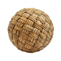 Woven wicker ball displaying intricate craftsmanship isolated on Transparent background for decorative purposes, Woven wicker ball isolated on background png