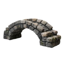 Stone Old Bridge stands elegantly on a Transparent background showcasing its unique texture and structure, Stone Old Bridge on background png