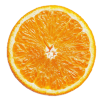 Freshly cut orange slice showcasing vibrant color and texture in macro view, Orange fruit isolated, Orange fruit macro studio photo Transparent background png