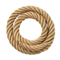 Coil rope arranged in a circular shape on a Transparent background for versatile applications, Coil rope isolated on background png