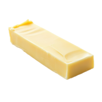 palo de mantequilla cortar dentro porciones en un limpiar blanco superficie para Cocinando y horneando necesidades, palo de manteca, cortar, aislado en transparente antecedentes png