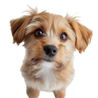 Lundberg puppy gazes up with curious eyes against a clean Transparent background, lundberg puppy looking up at camera background download, background png