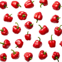 Fresh red peppers arranged on a clean Transparent background for culinary presentation and healthy meal inspiration, red peppers on background png