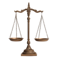 Symbol of justice displayed on a Transparent background featuring balanced scales, Scale Justice, background png