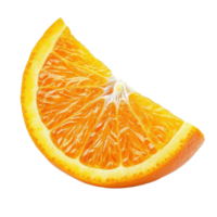 Freshly sliced orange with vibrant color isolated on a plain Transparent background, Slice fresh orange isolated on background png