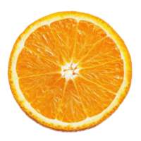 Vibrant orange fruit slice displaying juicy texture and bright color in a clean layout, slices orange fruit isolated, Orange fruit macro studio photo, isolated on Transparent background png