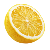 Fresh and juicy half lemon fruit isolated on white background for culinary and beverage purposes, half lemon fruit isolated, Fresh and Juicy Lemon, isolated on white background png