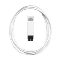 USB cable isolated on Transparent background showcasing its design and functionality for connectivity purposes, USB cable isolated on background png