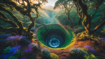 Forest Portal in Sunlight photo