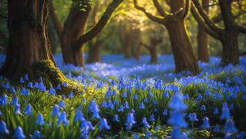 Bluebell Flower in Woodland photo