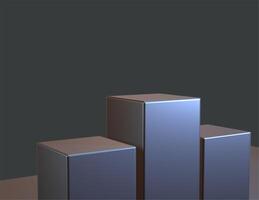Abstract Podium Structure with Cubes in 3D photo