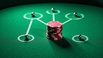 Poker Chips Stack With Strategy Connections photo