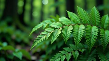 Fern Frond In Lush Forest Setting photo