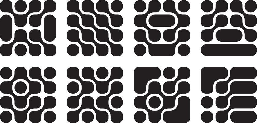 black liquid connected circle dots.metaballs blob pattern. abstarct geometric shapes