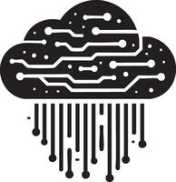 Logo of Cloud Computing Technology The Future of Data Storage vector