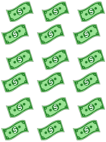 seamless pattern with dollar bills png