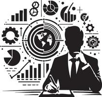 Logo of Data Analysis and Business Insights Strategies for Success vector