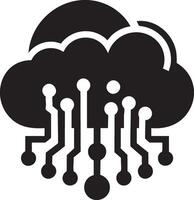 Logo of Modern Cloud Computing Technology and Digital Transformation vector
