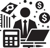 Logo of Expert Financial Advisor Helping with Accounting and Investments vector