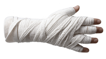 Arm With Medical Bandage for First Aid or Hospital Illustrations isolated on transparent background png