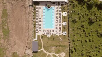 Aerial panorama highway road and Luxury Villa in Kakheti Region. Tranquil Retreat for Travel and Relaxation in the Heart of the Caucasus Mountains.Efficient Space Planning Functional Architecture video