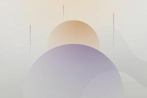 Quiet and simple geometric shapes background. Modern abstract giant planets in a white backdrop. vector