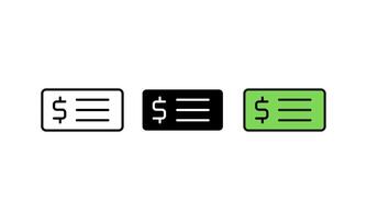 A collection of design illustrations featuring check icons, which symbolize the concept of payments and financial transactions. vector