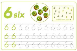 Children learning card numbers. Kids Learning Material. Learning numbers, tracing number practice worksheet for kids learning. Play cards for kids learning maths. Mathematics cards for children vector