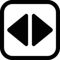 A black and white icon of two arrows pointing in opposite directions vector