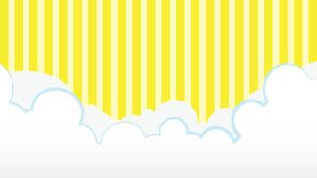 The background of the clouds has a backdrop of alternating colored straight lines. vector