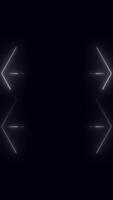 White thin neon lines vertical background animation glowing with zigzag shape. Seamless loop video