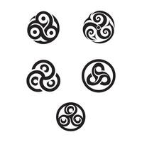 Four celtic symbols in different designs vector