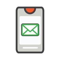 smartphone with message illustration. smartphone illustration. Flat icon. vector