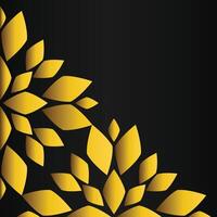 Gold Leaf Harmony on Dark Background vector