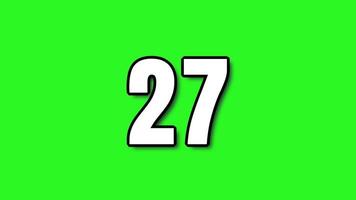 30 second countdown timer with bold number on a green background suitable for presentations, online workshops, and marketing campaigns video