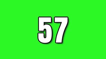 60 second countdown timer with bold number on a green background suitable for presentations, online workshops, and marketing campaigns video