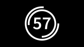 60 second countdown timer with white circle animation perfect for presentations, websites, apps, deadlines, and digital marketing projects video
