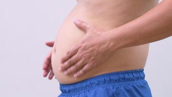 Fat man with big bellies and high fat the result video