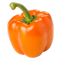 Fresh orange bell pepper isolated on the transparent background png