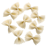 Farfalle pasta bows isolated on the transparent background png