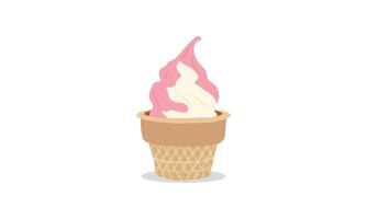 Ice Cream Cup, Ice Cream Sundae Illustration Isolated on a white background vector