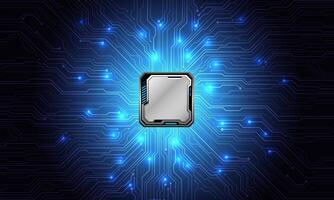 blue circuit board technology connected lines electronics elements computer motherboard chip processor semiconductor digital background vector