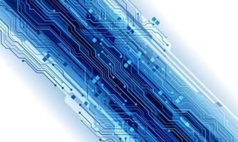 Abstract blue circuit board technology connected lines electronics elements computer slash dynamic digital on white background vector