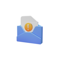 An email envelope with a warning icon png