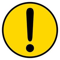 Circular Warning Sign with Exclamation Mark. General Alert Symbol vector