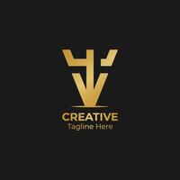 Creative and modern V and T logo. Initial letter T and V logo design. vector