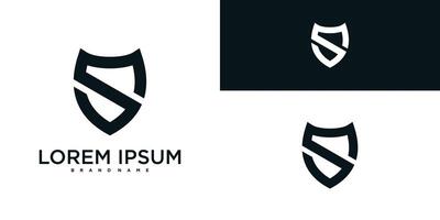 Letter S shield logo designs. vector